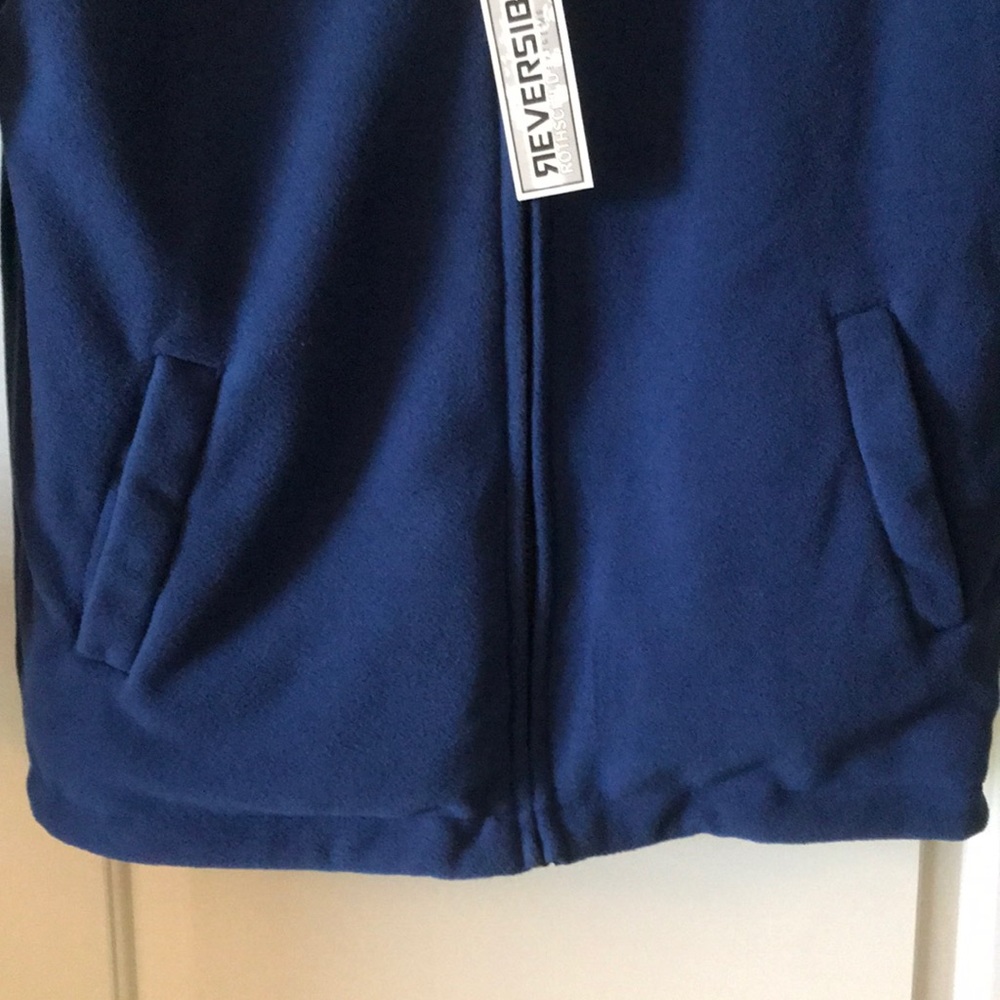 NWT Size 14-16 Boys' Rothschild Navy Blue Yellow Reversible Fall Winter Coat - Picture 8 of 12
